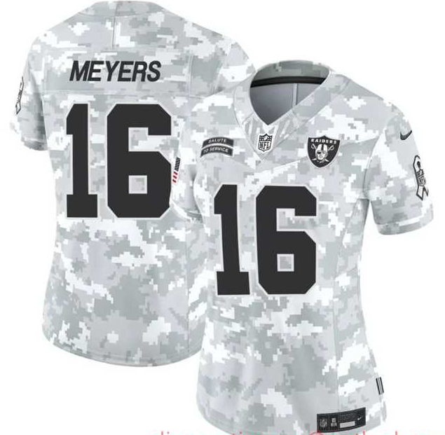 Womens Las Vegas Raiders #16 Jakobi Meyers 2024 F.U.S.E Arctic Camo Salute To Service Limited Stitched Jersey Dzhi->las vegas raiders->NFL Jersey